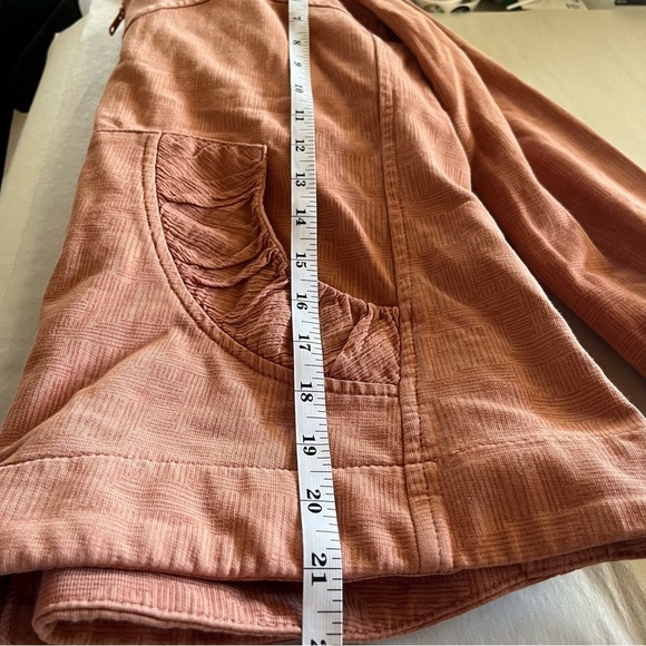 CMC Color Me Cotton Stylish Peach Jacket with Hood Crosshatch Design - Picture 13 of 13